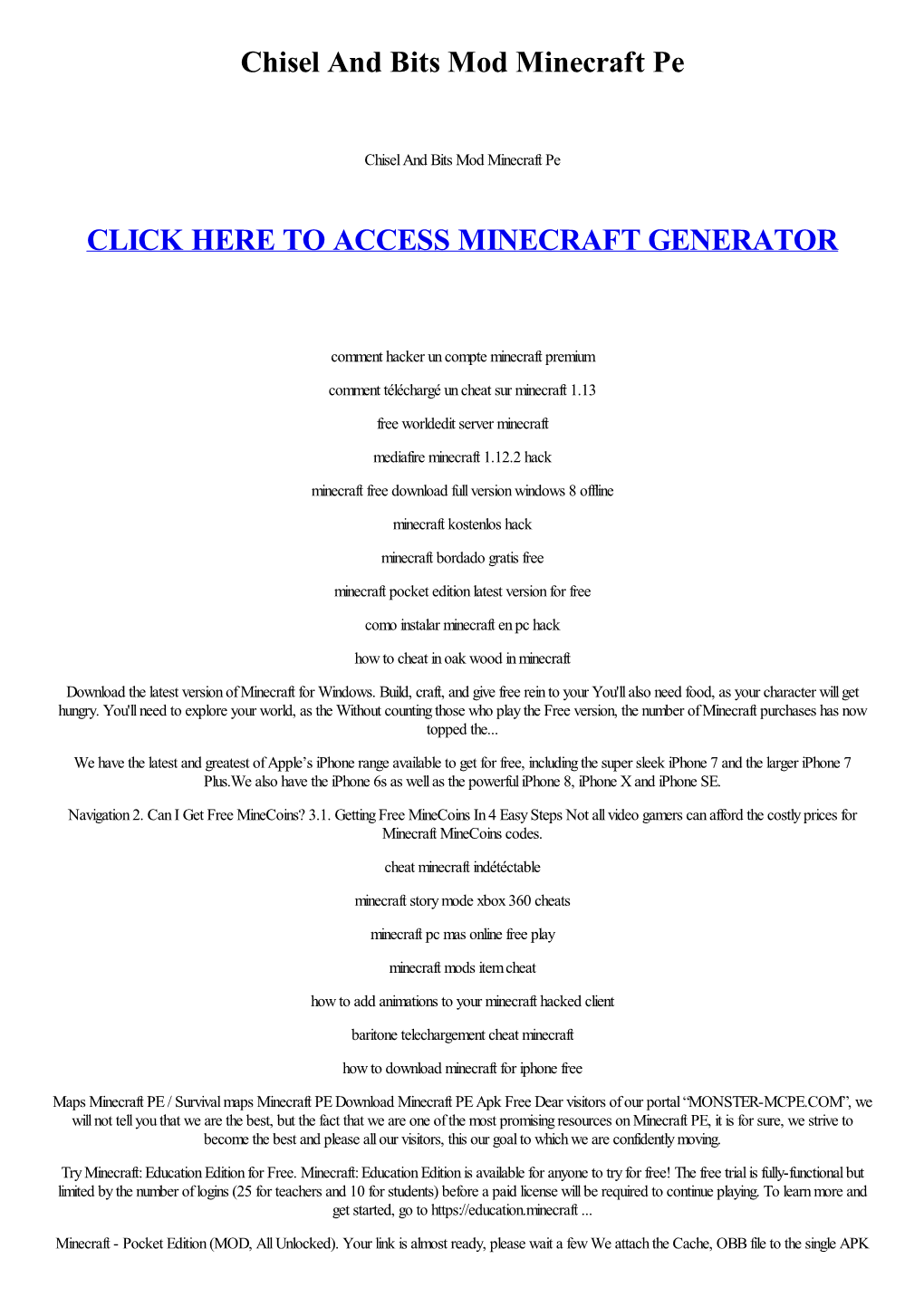 Chisel and Bits Mod Minecraft Pe