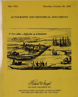 752A-Autographs and Historical Documents