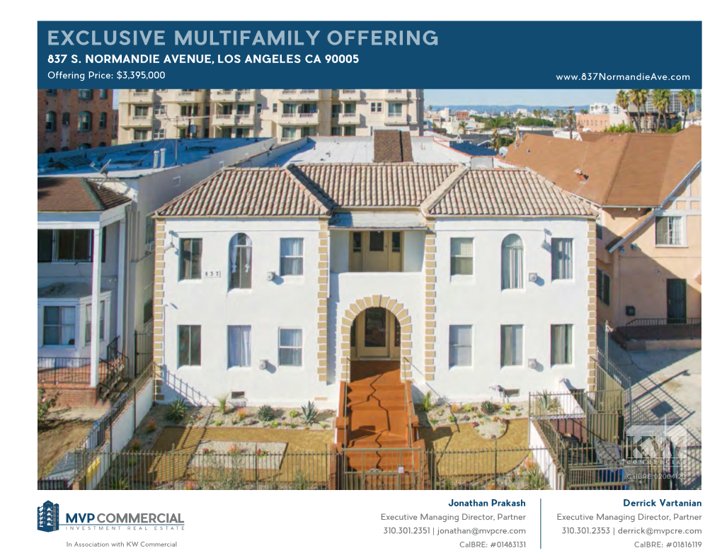 Exclusive Multifamily Offering 837 S