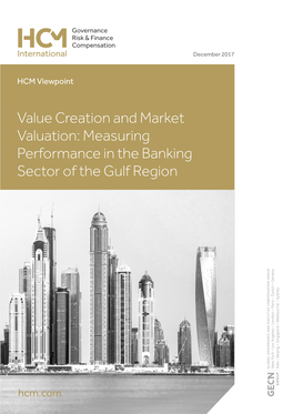 Value Creation and Market Valuation: Measuring Performance in the Banking Sector of the Gulf Region