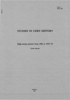 High-Energy Physics from 1945 to 1952/ 53