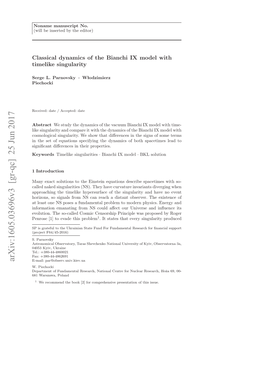 Arxiv:1605.03696V3 [Gr-Qc] 25 Jun 2017 Eateto Udmna Eerh Ainlcnr O Nu for Poland Centre Warszawa, National 681 Research, Fundamental of Department Piechocki W