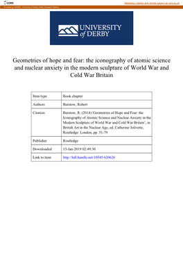Atomic Science and Nuclear Warfare in the Sculpture of Wartime
