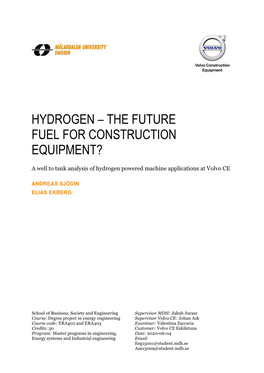Hydrogen – the Future Fuel for Construction Equipment?