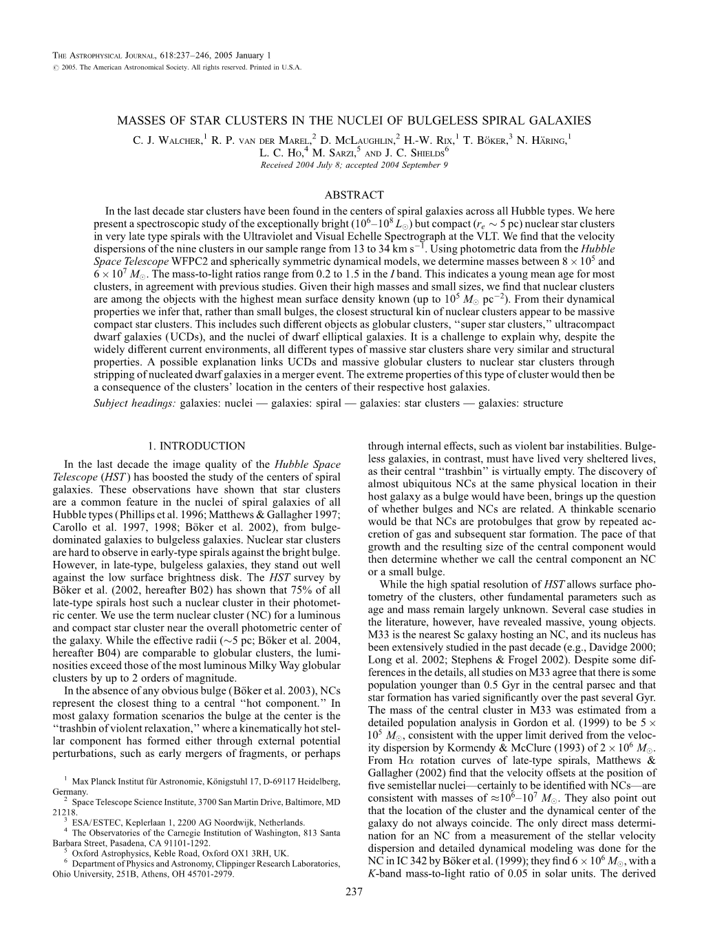 Masses of Star Clusters in the Nuclei of Bulgeless Spiral Galaxies C