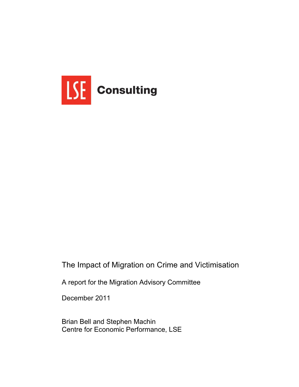 The Impact of Migration on Crime and Victimisation