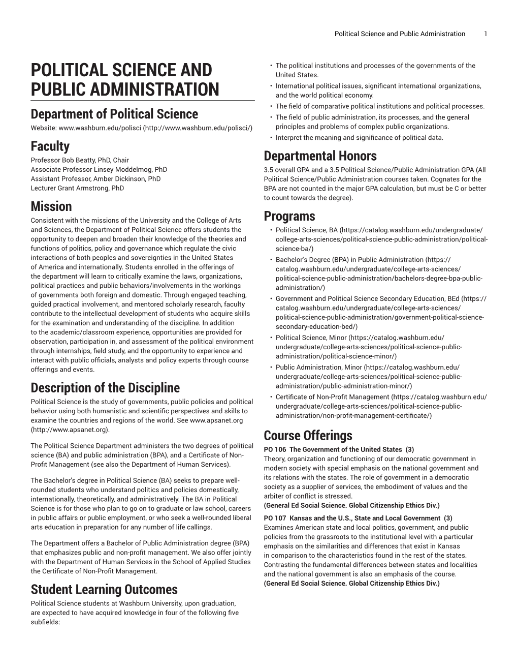 Political Science and Public Administration 1