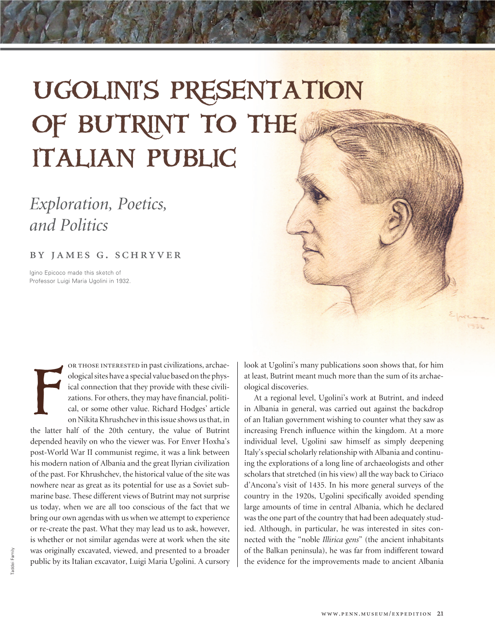 Ugolini's Presentation of Butrint to the Italian Public