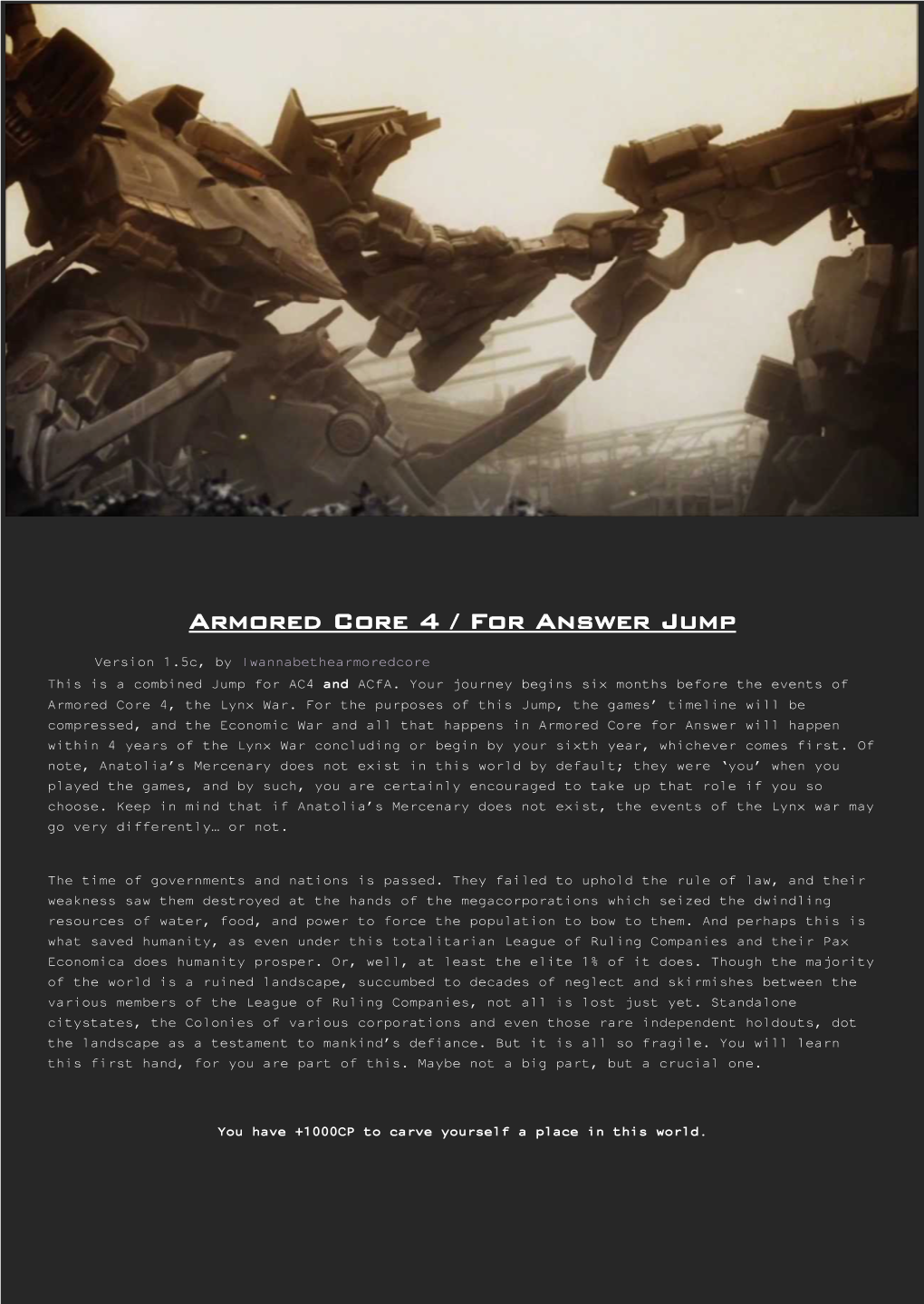 Armored Core 4 / for Answer Jump