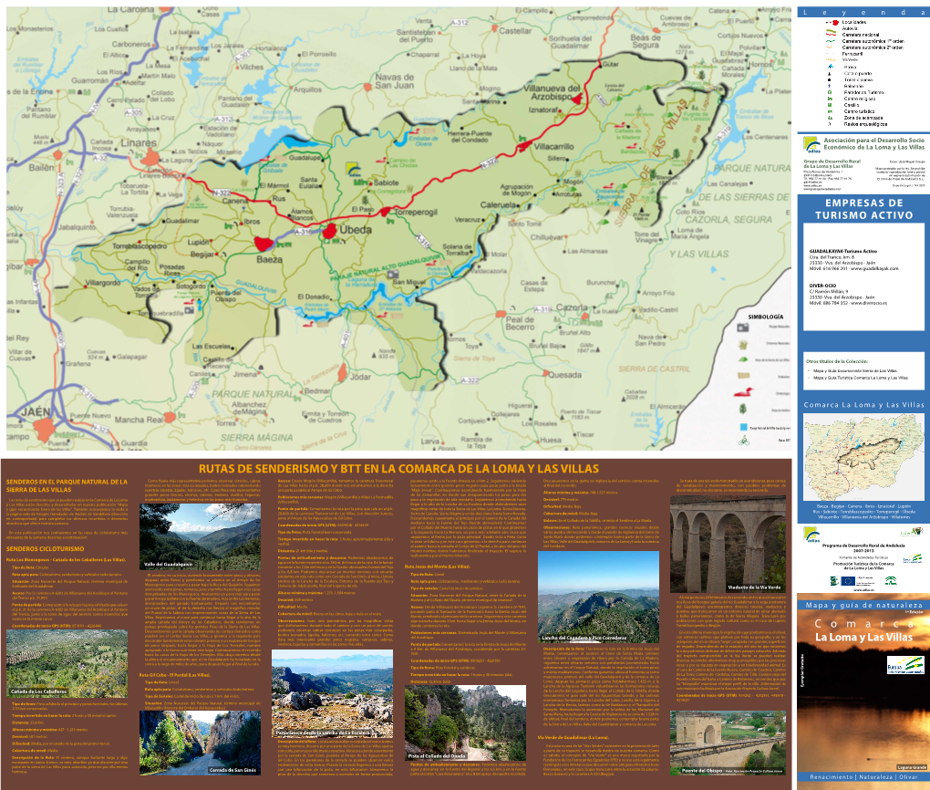 Rutas De Senderismo Y Btt En La Comarca De La Loma Y Las