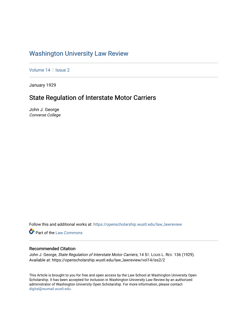 State Regulation of Interstate Motor Carriers