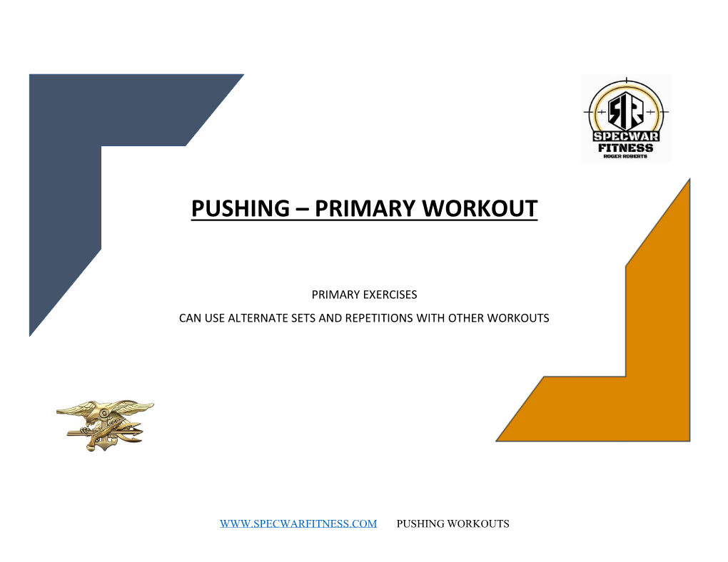 Pushing – Primary Workout