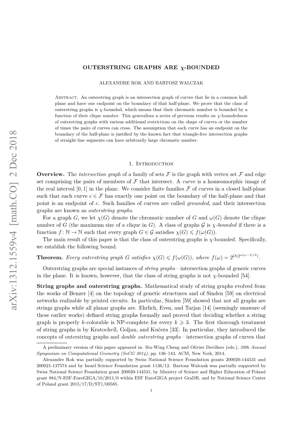 Outerstring Graphs Are Χ-Bounded