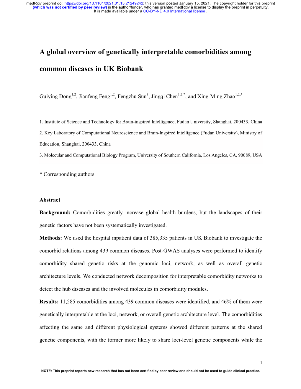 A Global Overview of Genetically Interpretable Comorbidities Among