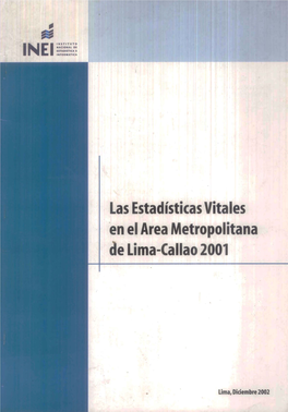 Las Estadisticas Vitales En El Area Metropolitana De Lima-Callao, 2001