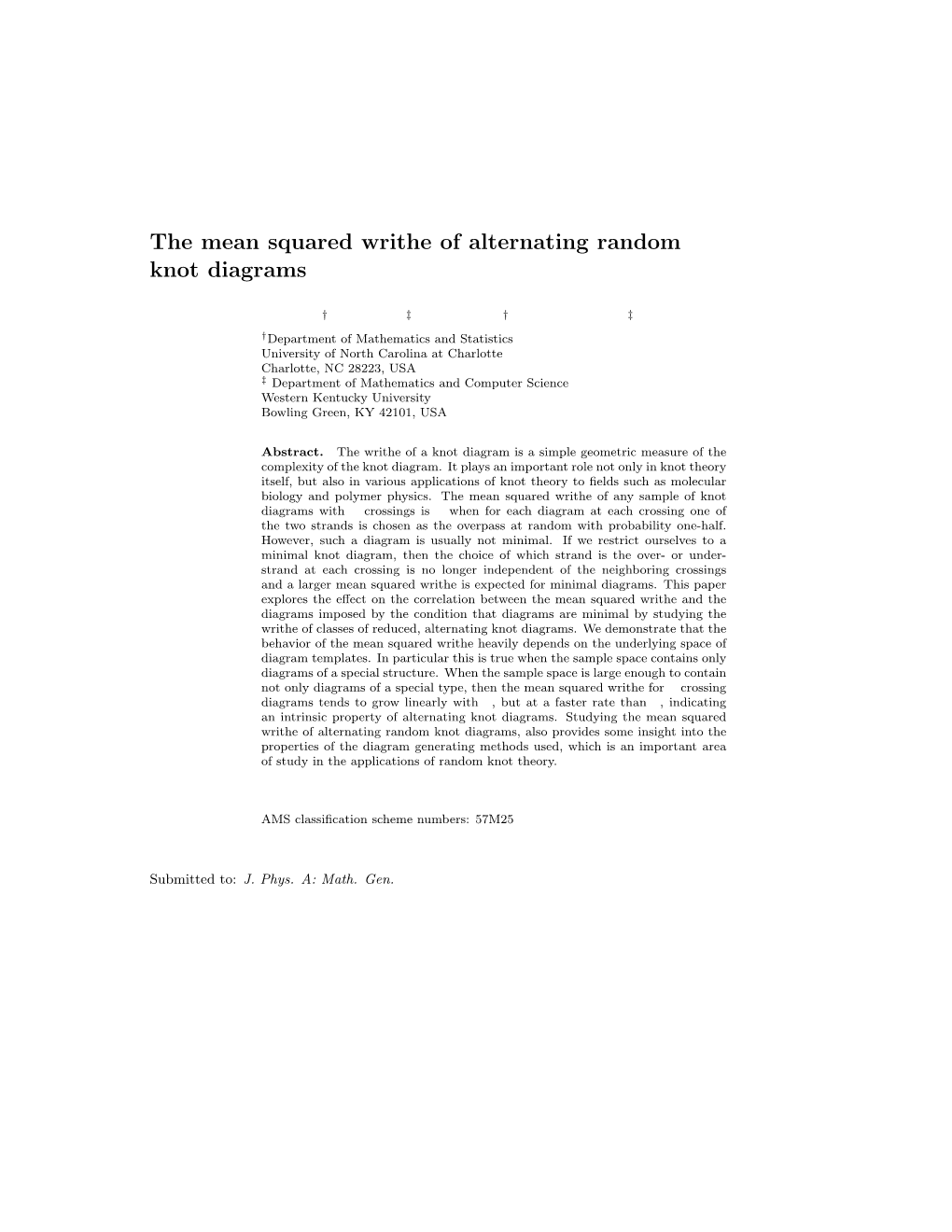 The Mean Squared Writhe of Alternating Random Knot Diagrams