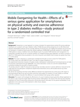 Mobile Exergaming for Health—Effects of a Serious Game Application for Smartphones on Physical Activity and Exercise Adherence