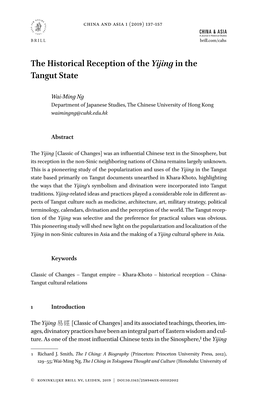 The Historical Reception of the Yijing in the Tangut State