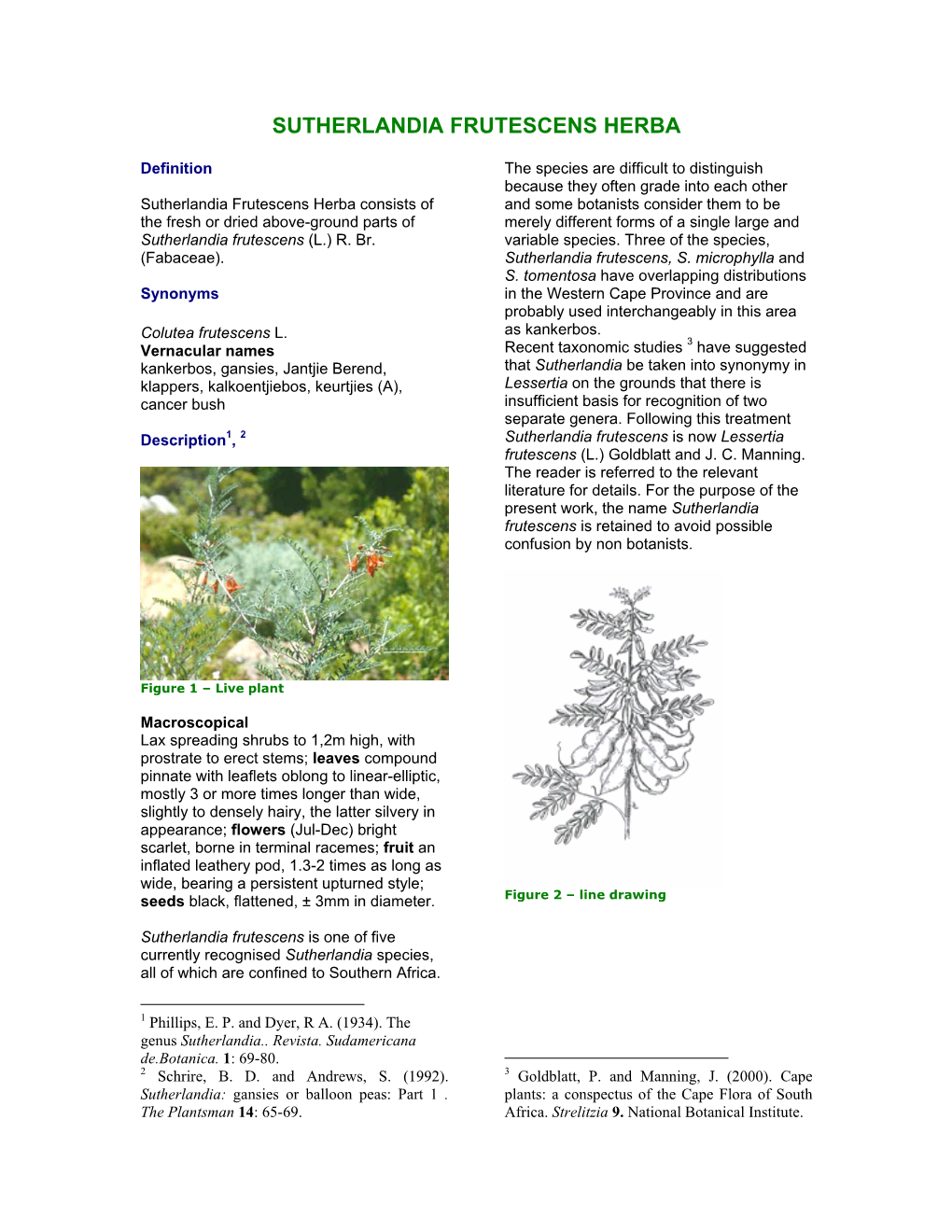 Sutherlandia Frutescens Herba