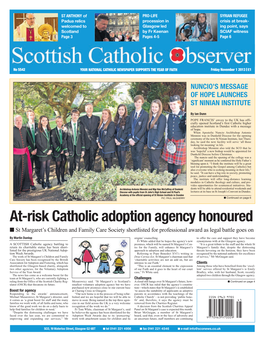 At-Risk Catholic Adoption Agency Honoured