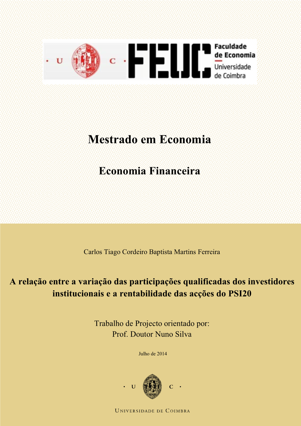 Mestrado Em Economia