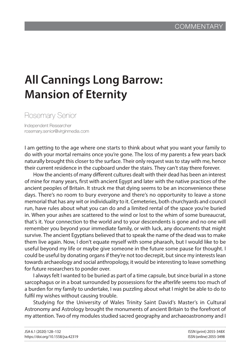 All Cannings Long Barrow: Mansion of Eternity