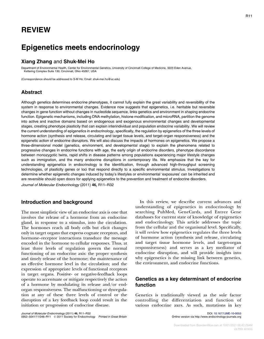 Epigenetics Meets Endocrinology