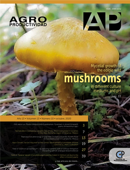 Mushroomsfloccularia Luteovirens in Different Culture Mediums and Ph Pág