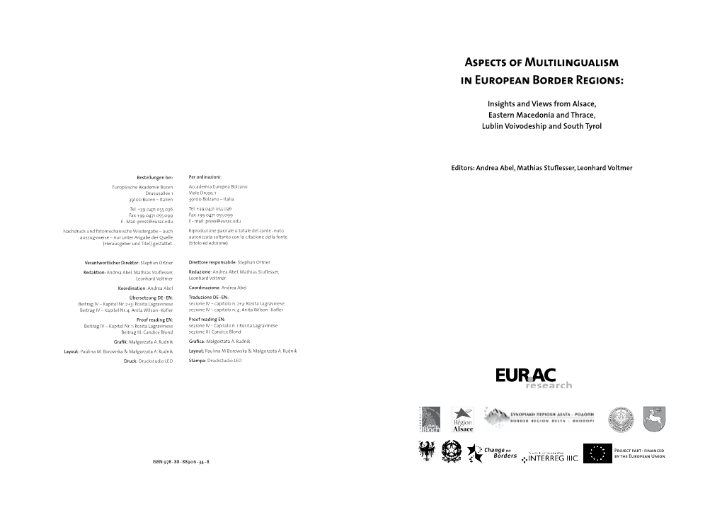 Aspects of Multilingualism in European Border Regions