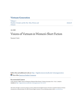 Visions of Vietnam in Women's Short Fiction Susanne Carter