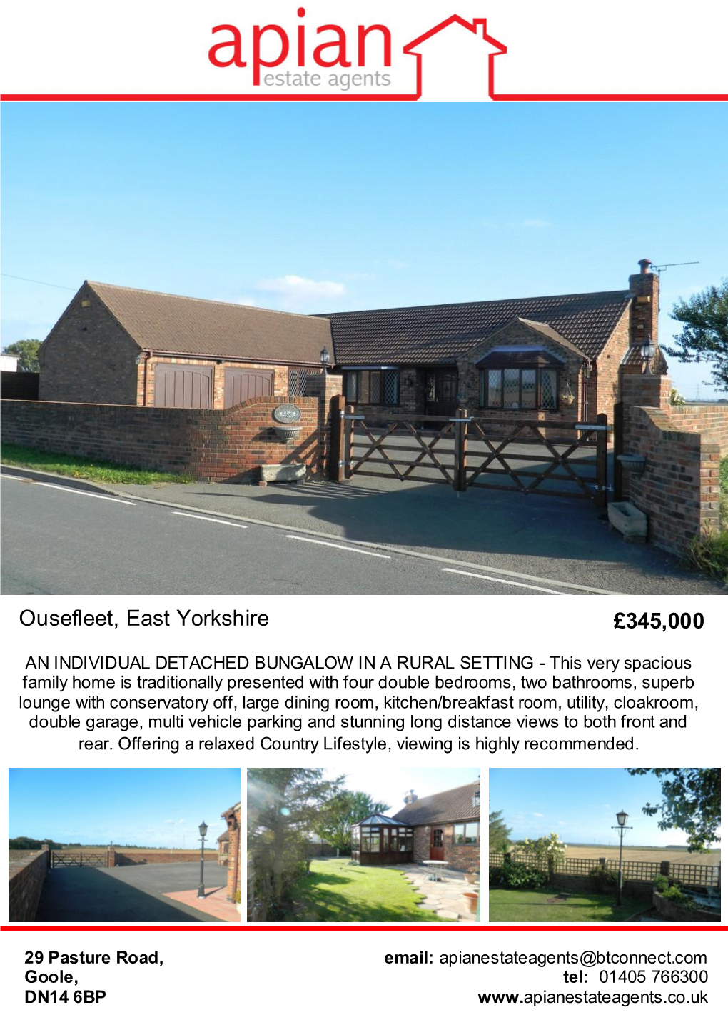 Ousefleet, East Yorkshire £345,000