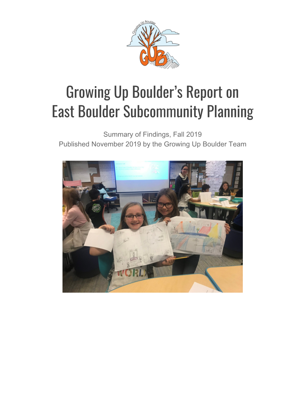 Report on East Boulder Subcommunity