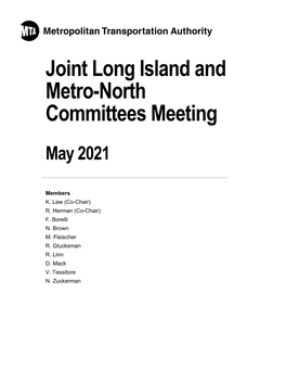 Joint Long Island and Metro-North Committees Meeting
