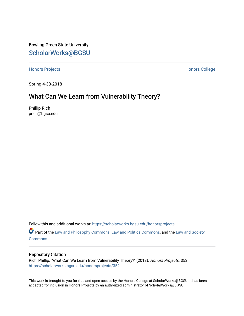 What Can We Learn from Vulnerability Theory?
