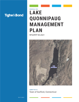 Lake Quonnipaug Management Plan Rfq/Rfp #3-2021