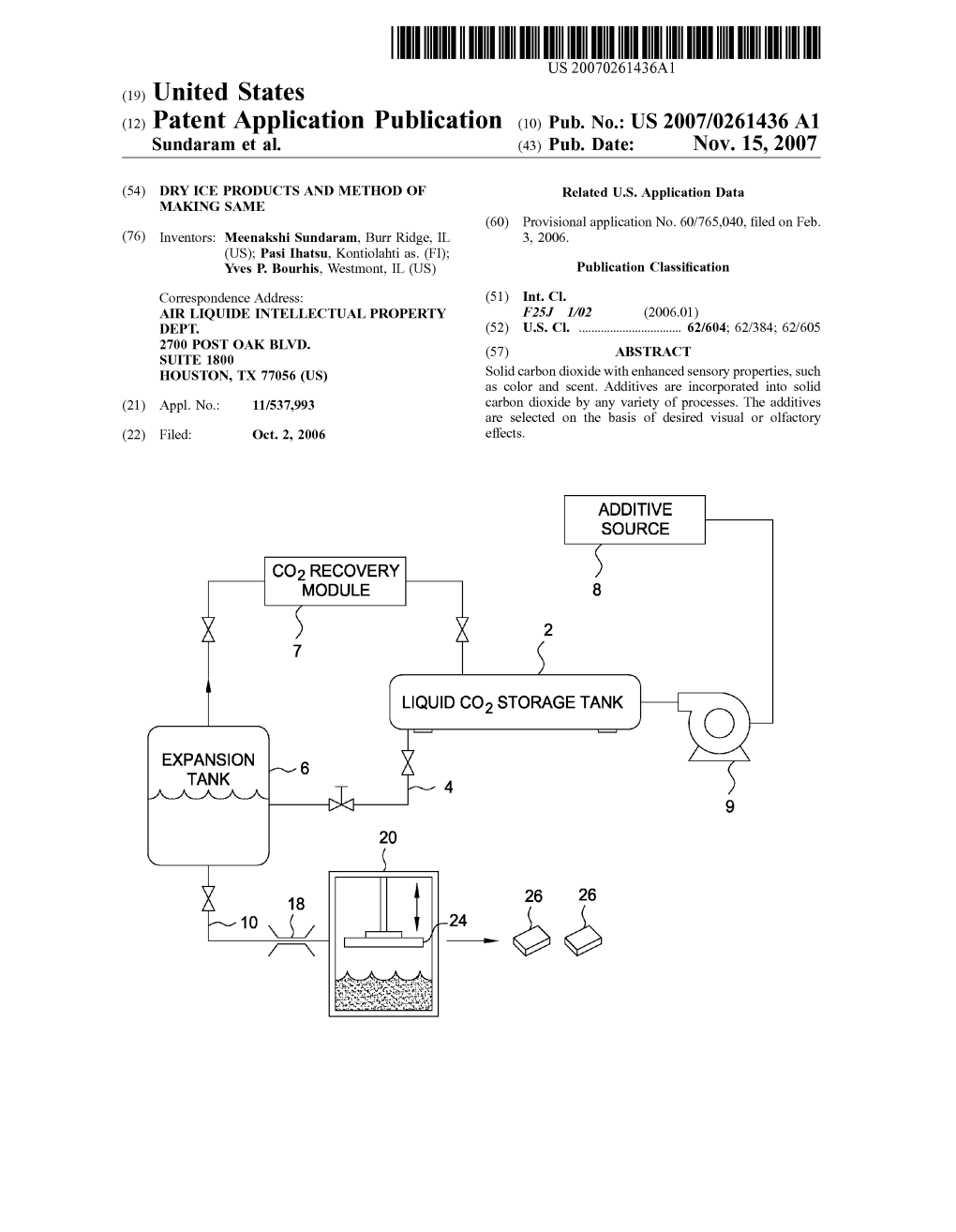 (12) Patent Application Publication (10) Pub. No.: US 2007/0261436A1 Sundaram Et Al