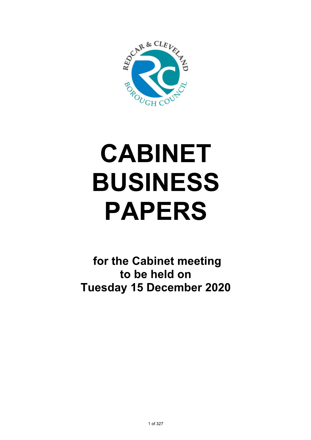 Cabinet Business Papers