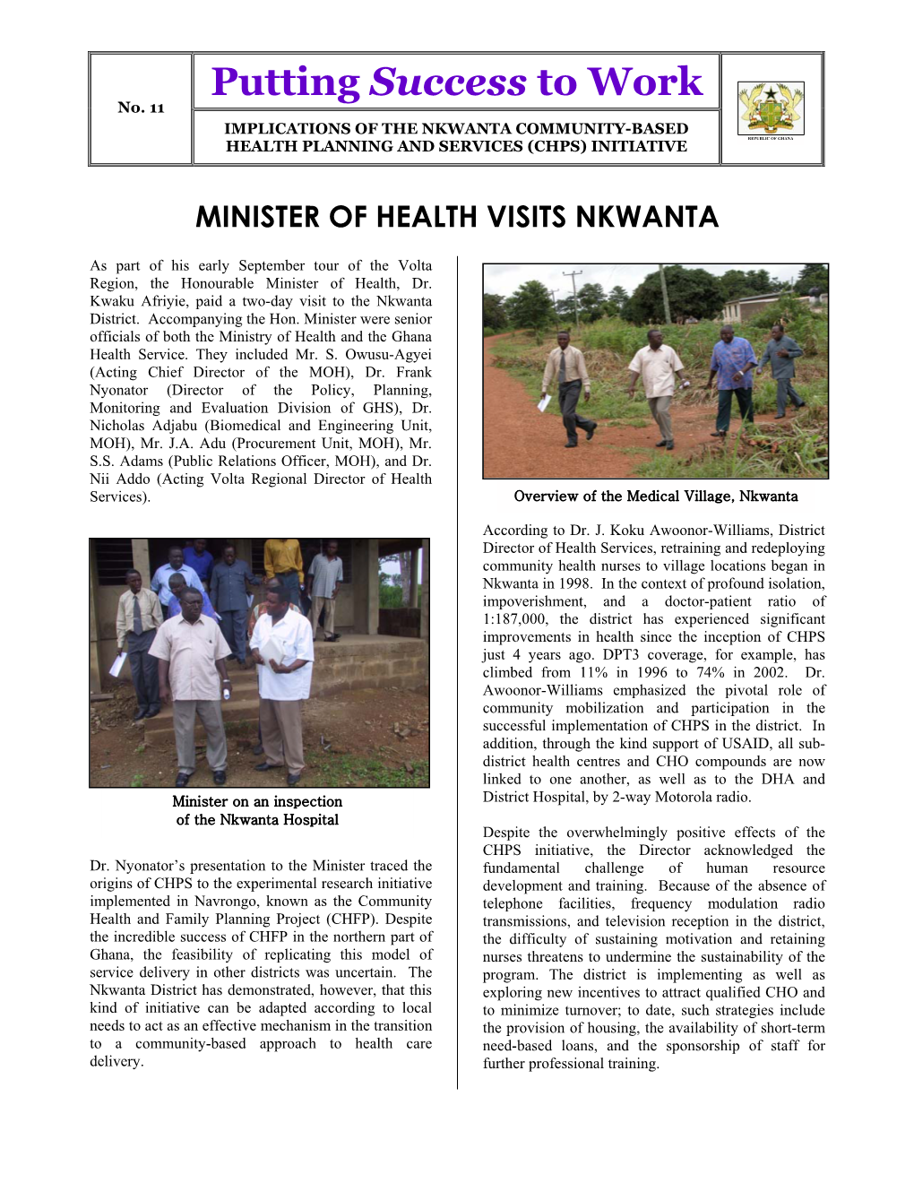Minister of Health Visits Nkwanta
