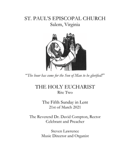 St. Paul's Episcopal Church the Holy Eucharist