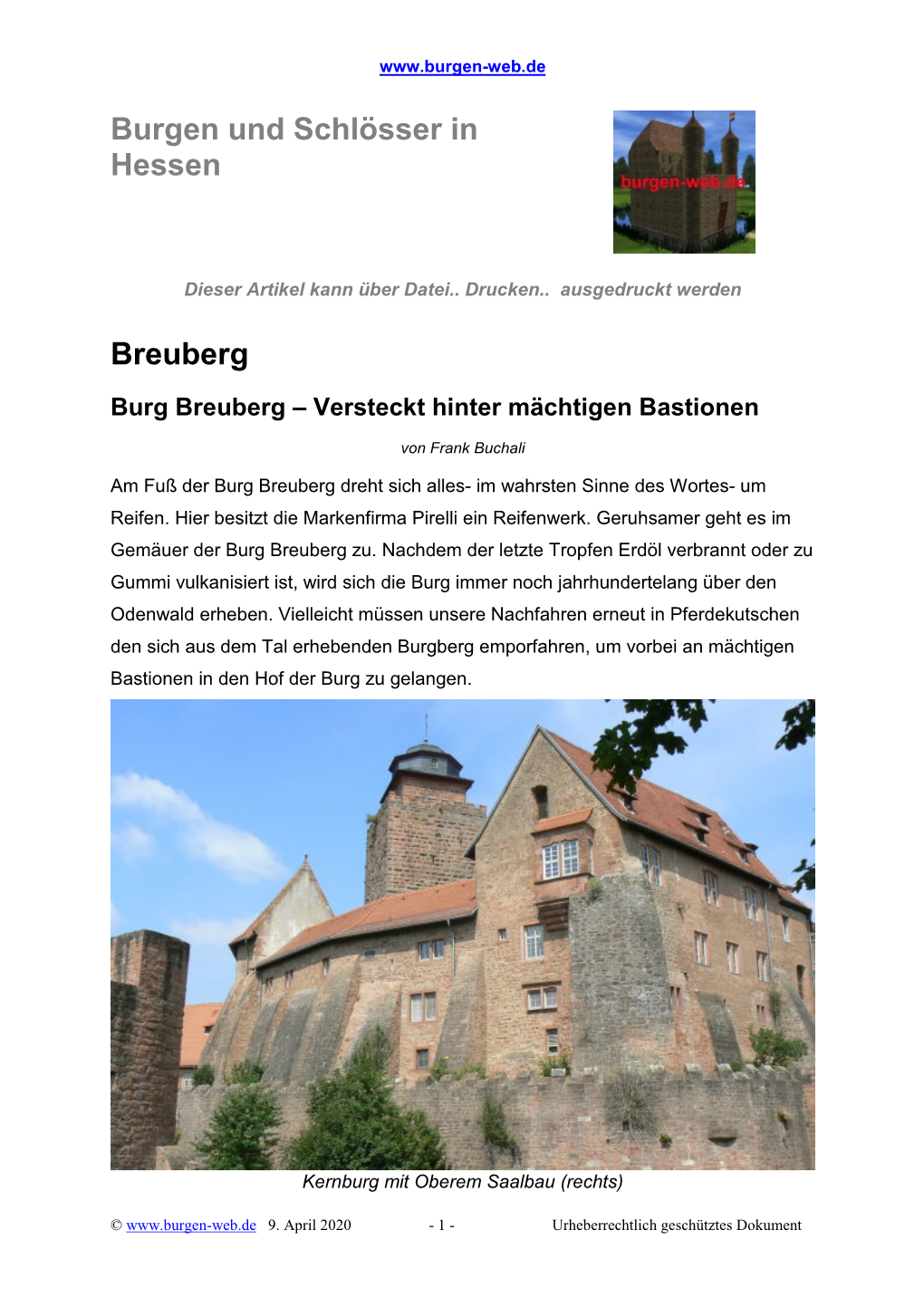 Burg Breuberg – Versteckt Hinter Mächtigen Bastionen