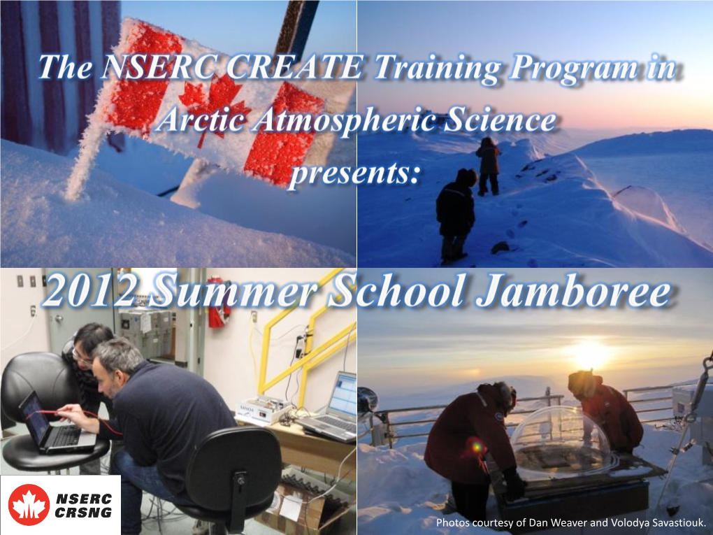 The NSERC CREATE Training Program in Arctic Atmospheric