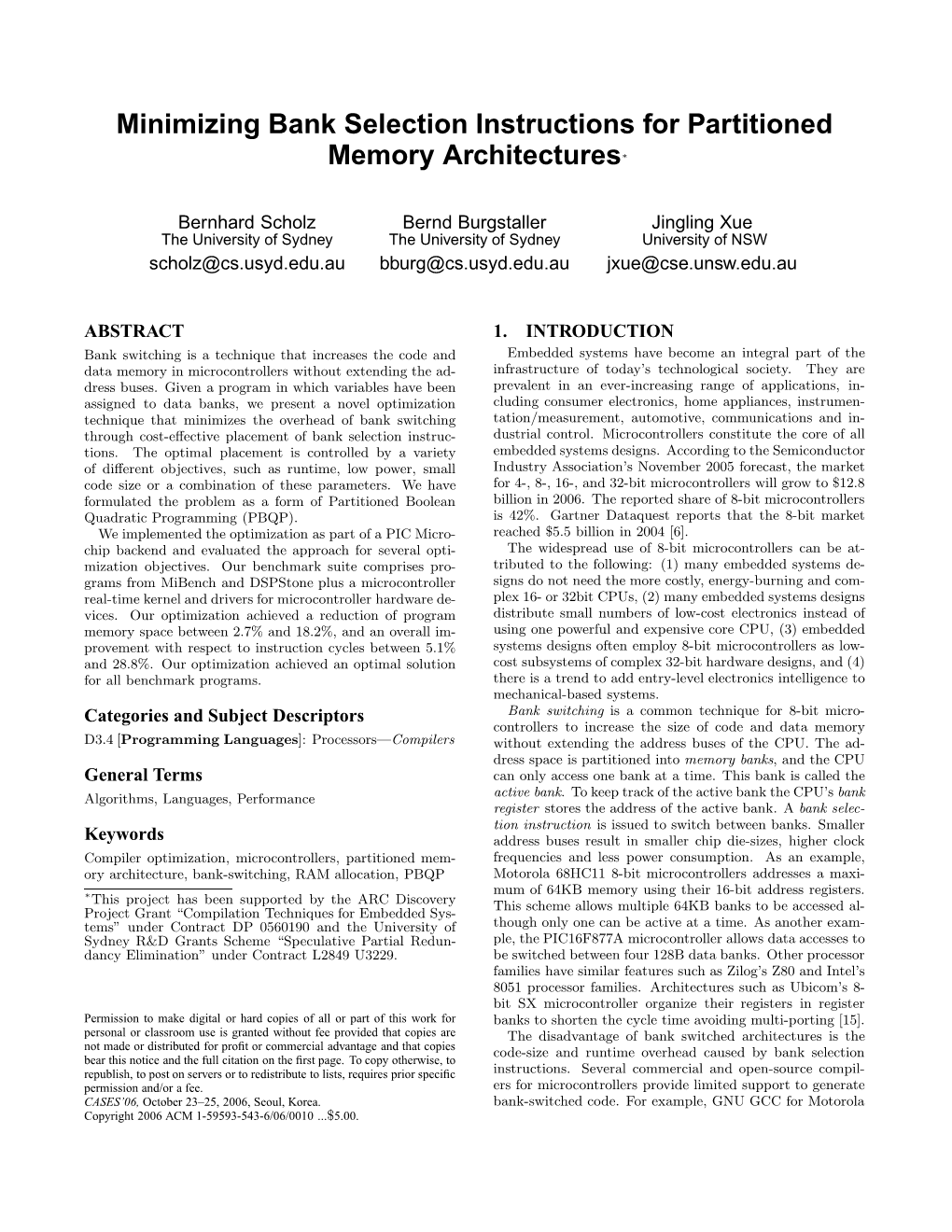 Minimizing Bank Selection Instructions for Partitioned Memory Architectures∗