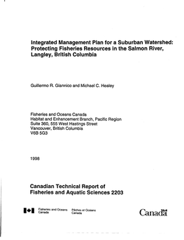 Protecting Fisheries Resources in the Salmon River, Langley, British Columbia