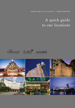 A Quick Guide to Our Locations Creating a Memorable Experience for Every Guest