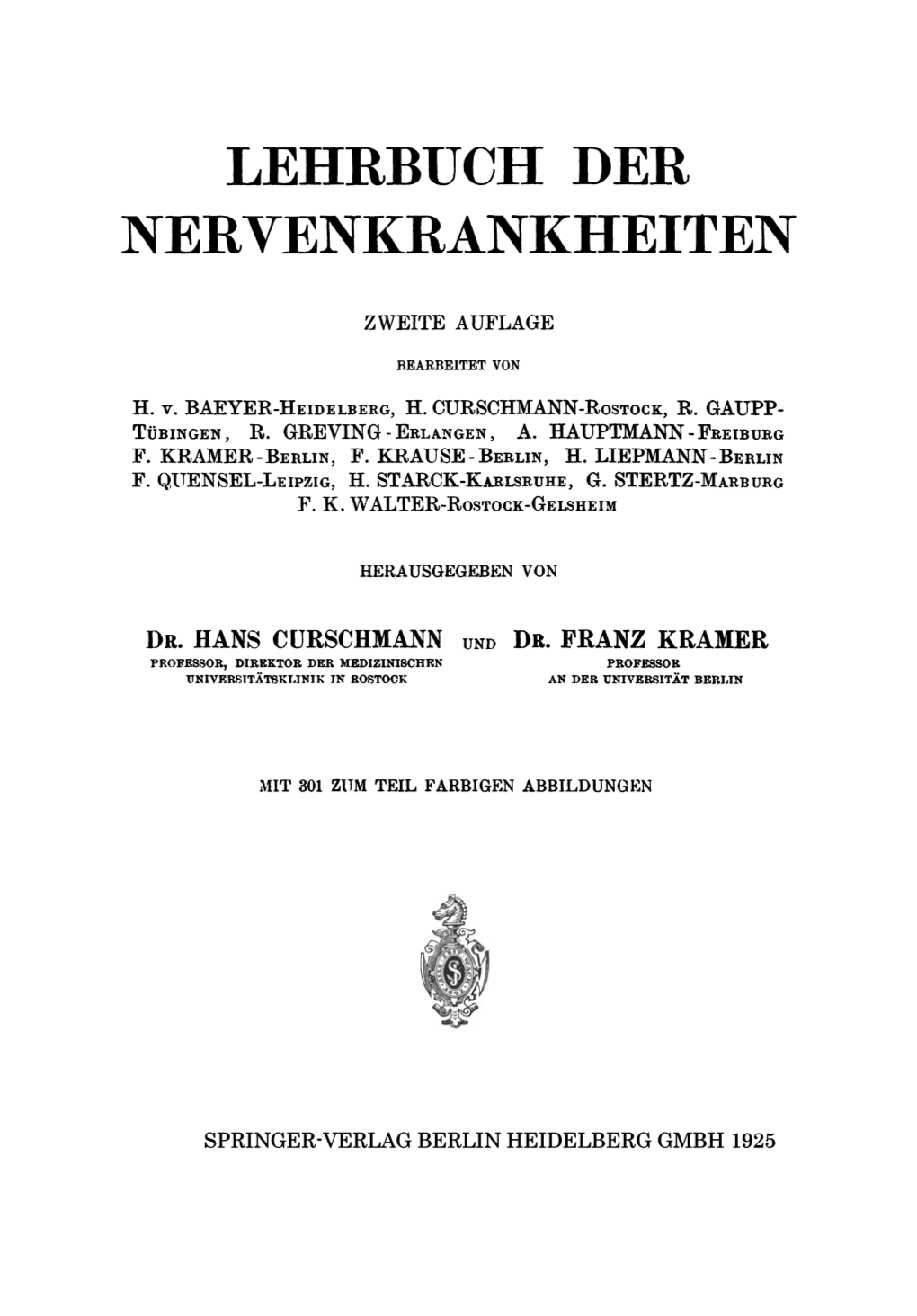 Lehrbuch Der Nervenkrankheiten