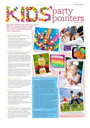 Kids Party Pointers