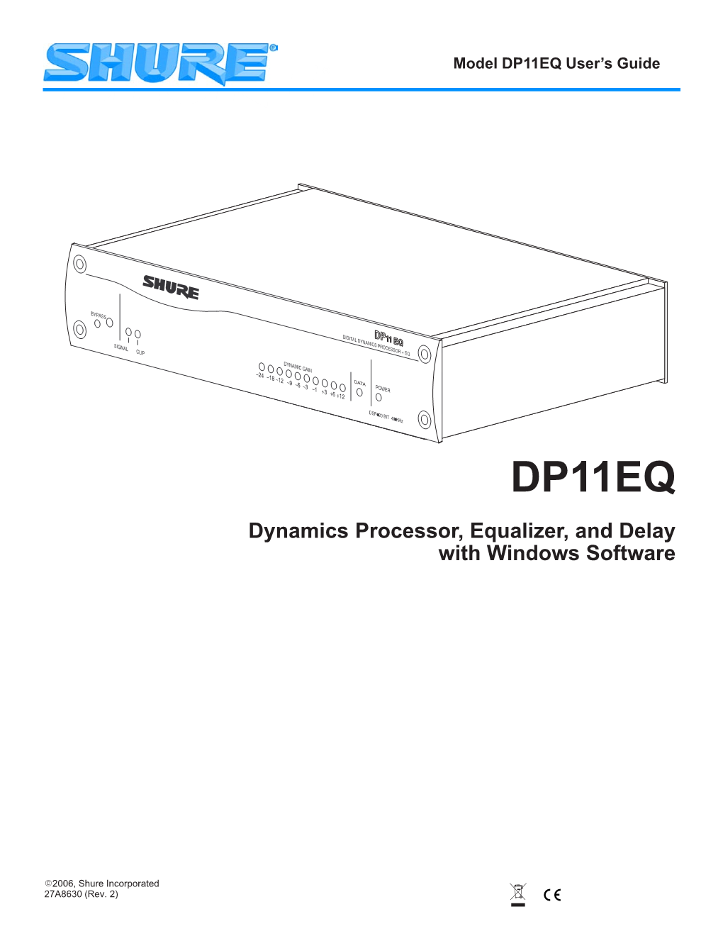 Shure DP11EQ User Guide English