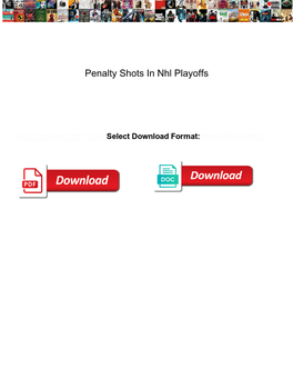 Penalty Shots in Nhl Playoffs