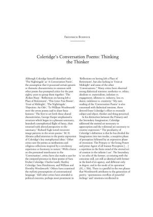 Coleridge's Conversation Poems