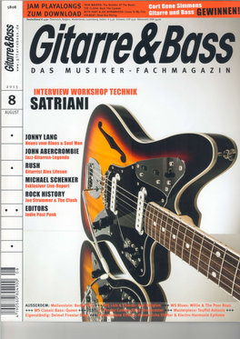 Joe Satriani, Gitarre & Bass, 08/13